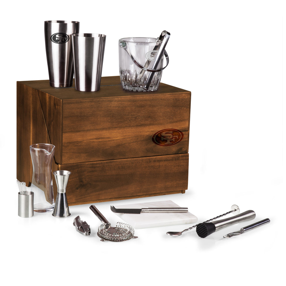 San Francisco 49ers - Madison Acacia Tabletop Bar Set