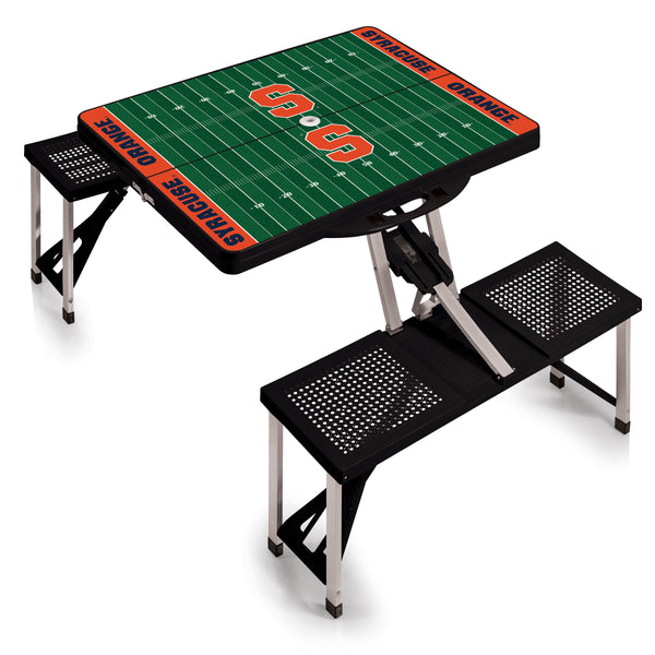 Syracuse Orange Football Field - Picnic Table Portable Folding Table with Seats