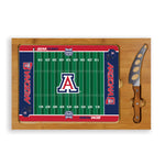 Arizona Wildcats Football Field - Icon Glass Top Cutting Board & Knife Set