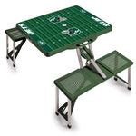 New York Jets - Picnic Table Portable Folding Table with Seats and Umbrella