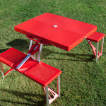 Kansas Jayhawks - Picnic Table Portable Folding Table with Seats