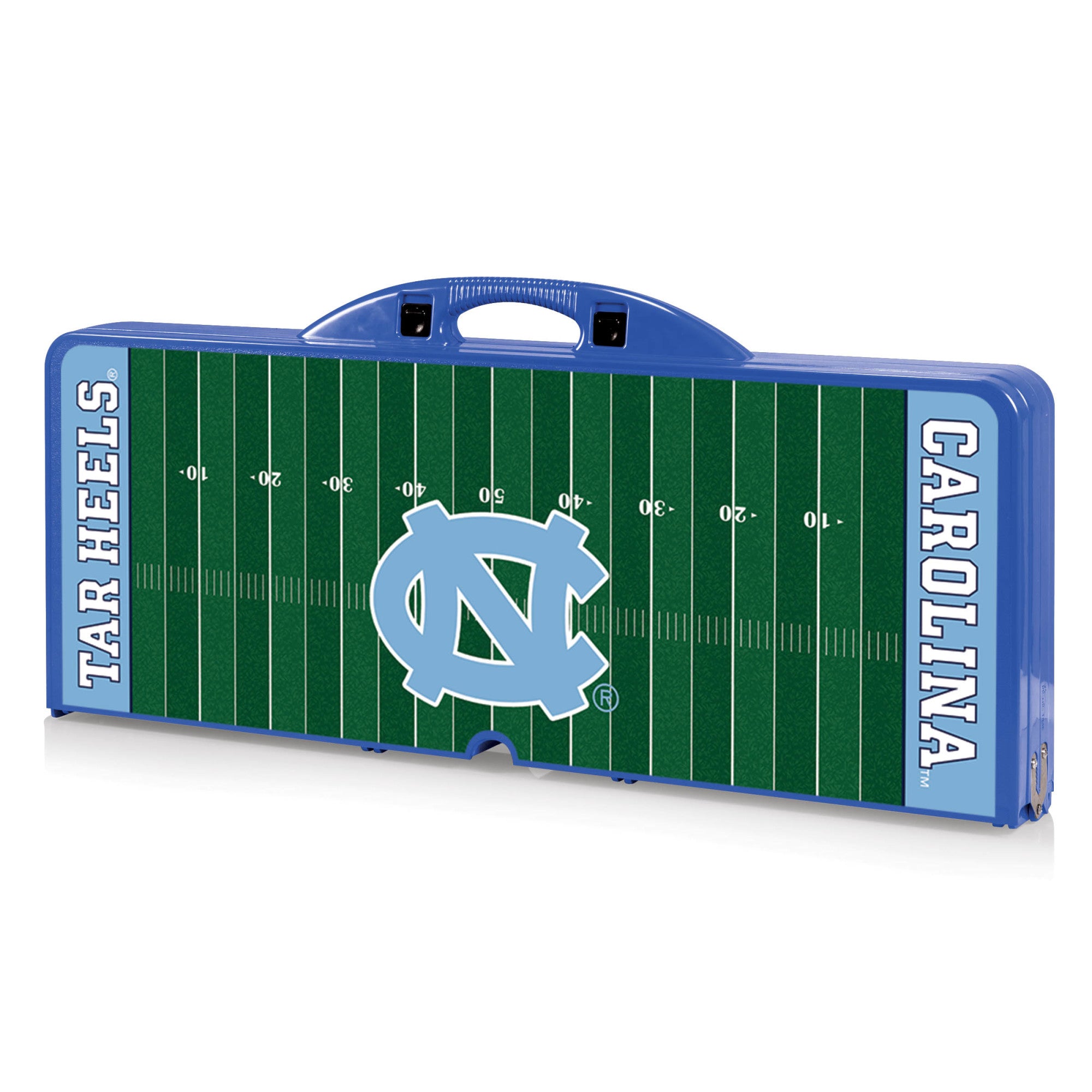 North Carolina Tar Heels Football Field - Picnic Table Portable Folding Table with Seats