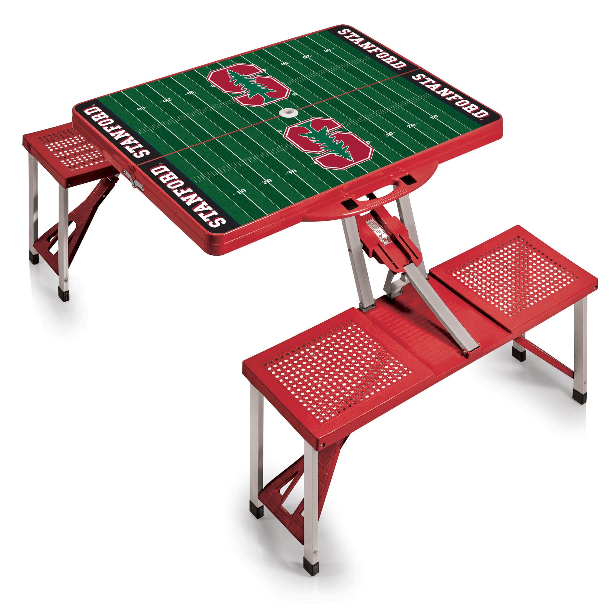 Stanford Cardinal - Picnic Table Portable Folding Table with Seats