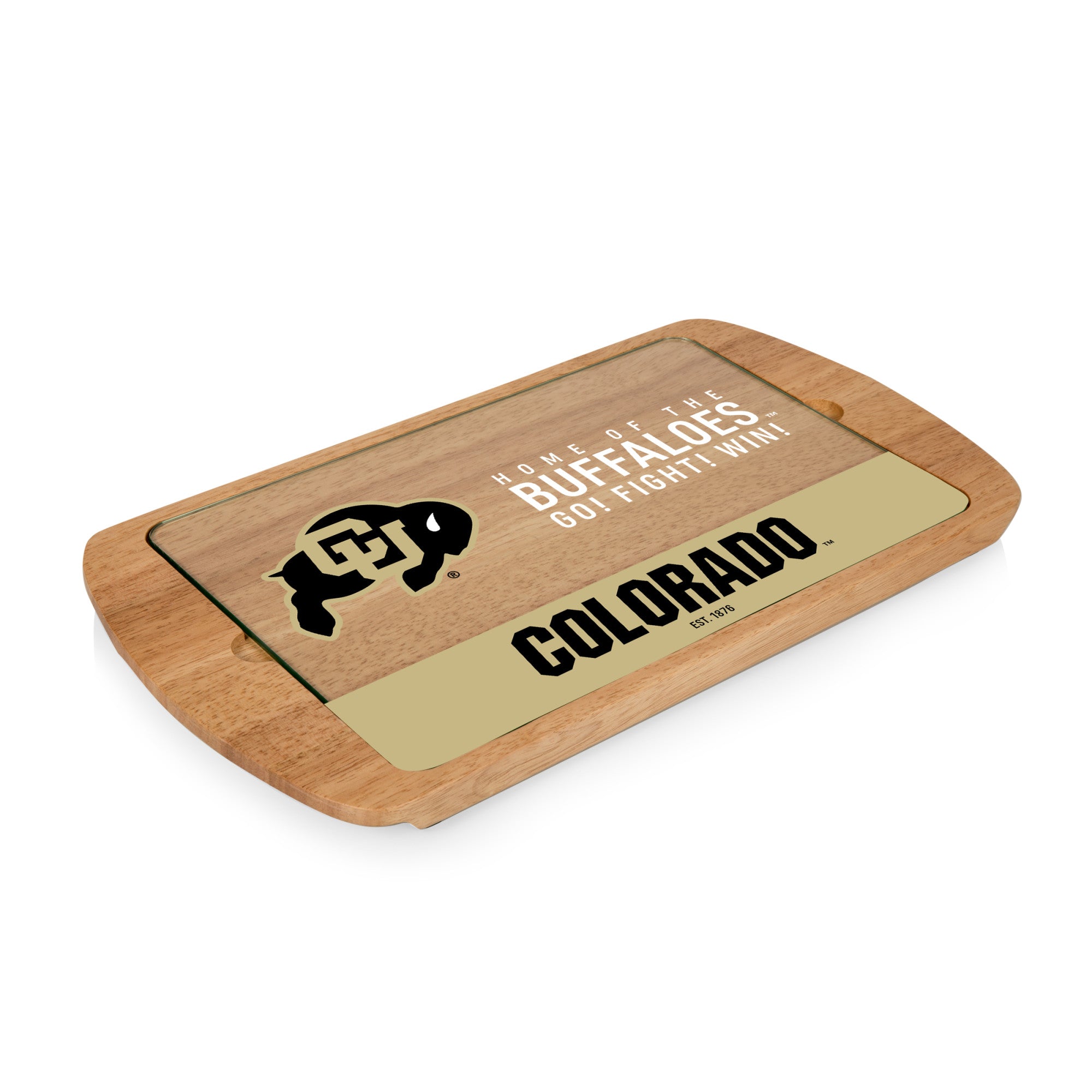 Colorado Buffaloes - Billboard Glass Top Serving Tray