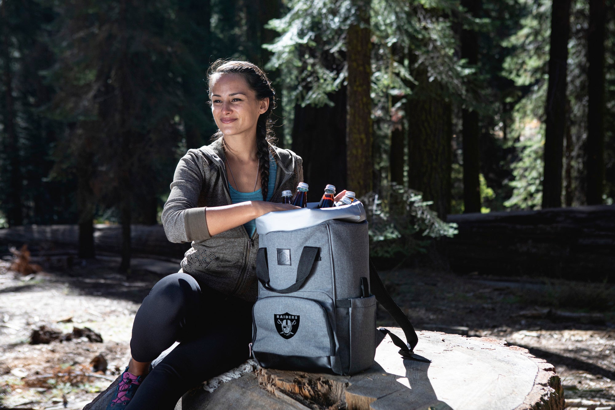 Las Vegas Raiders - On The Go Roll-Top Backpack Cooler