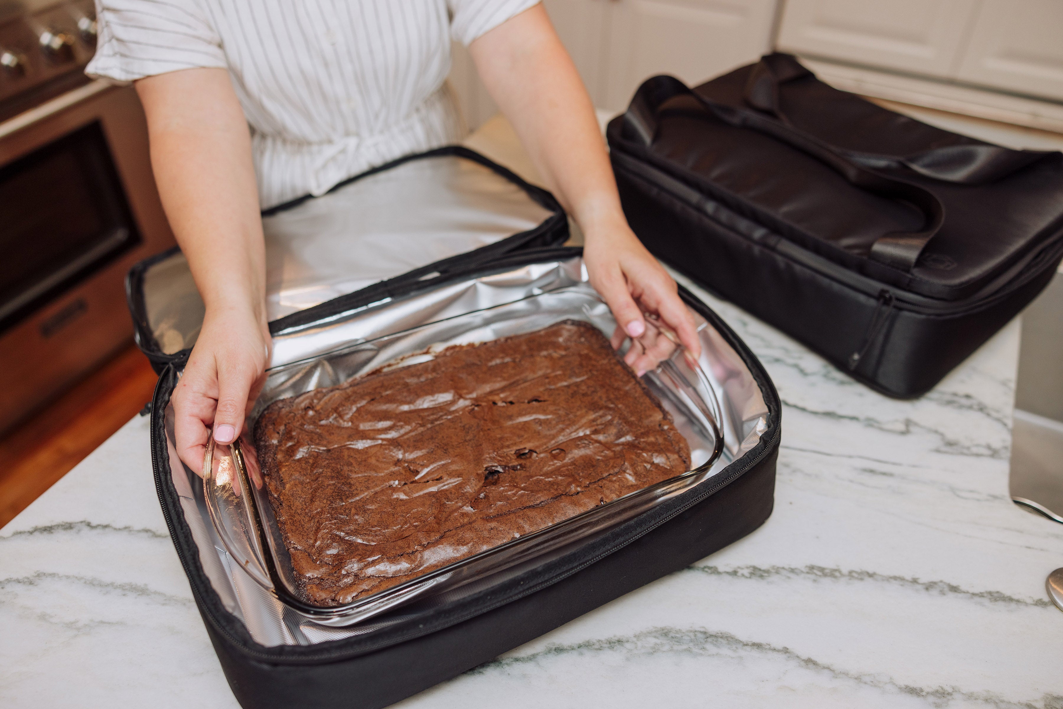 Double Decker Casserole Tote , (Black)