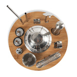 Lazy Susan Bar Tool Set (Bamboo & Stainless Steel)