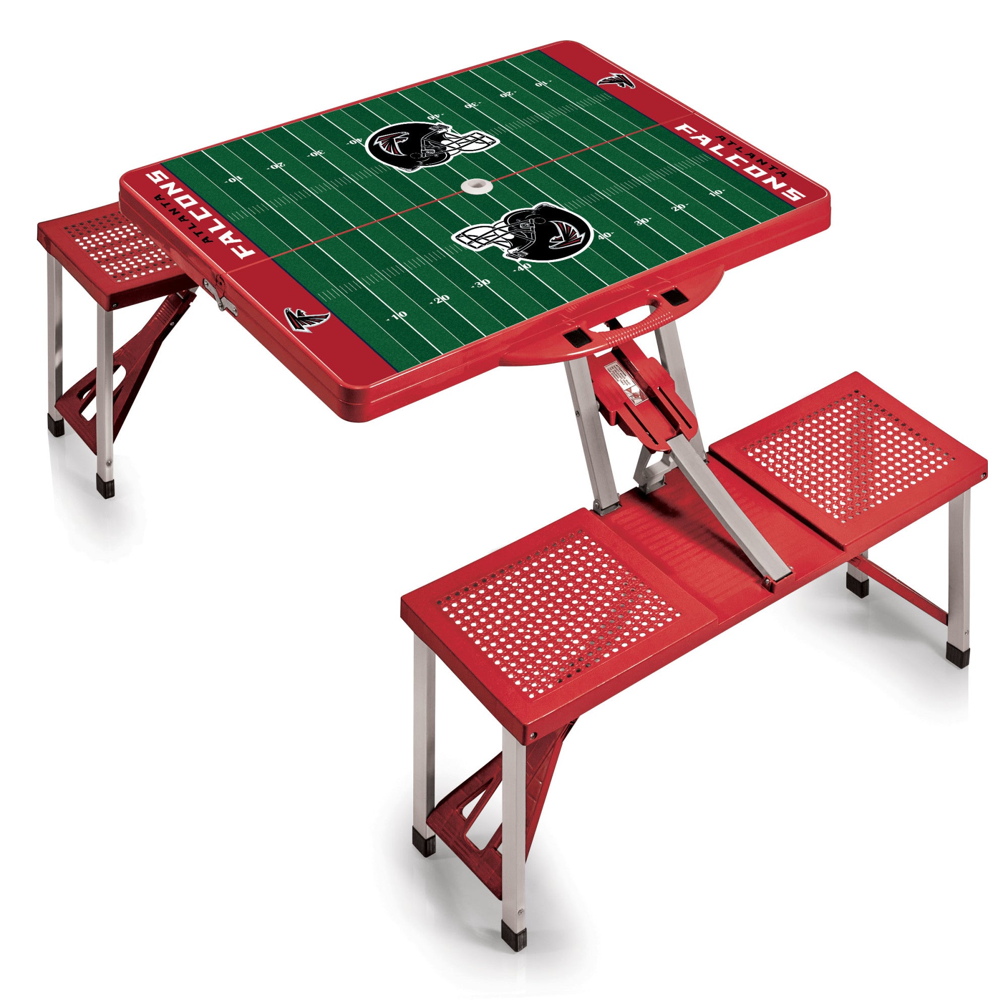 Atlanta Falcons - Picnic Table Portable Folding Table with Seats and Umbrella