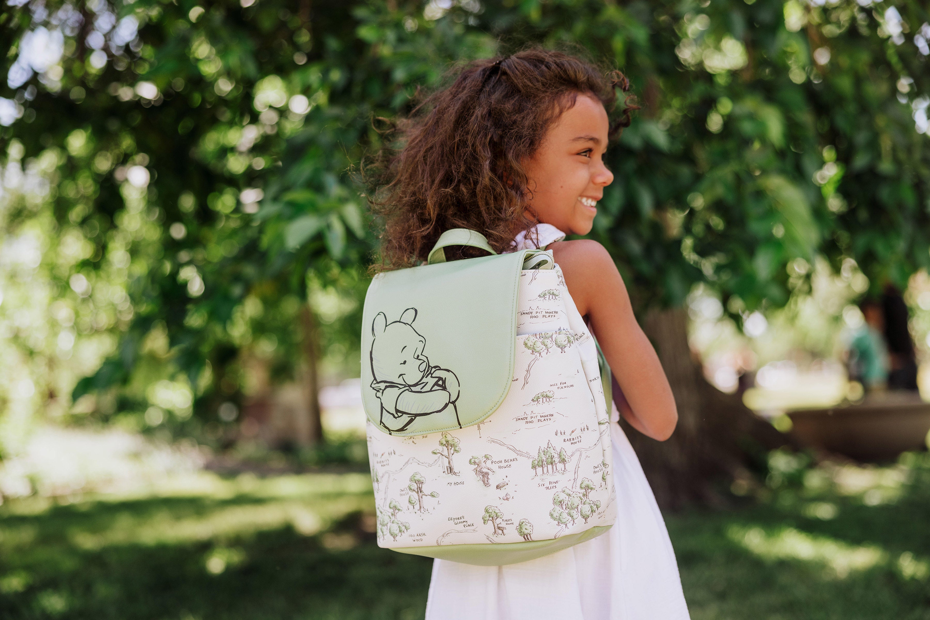 Winnie the Pooh - Downtown Mini Cooler Backpack, (White and Light Green)