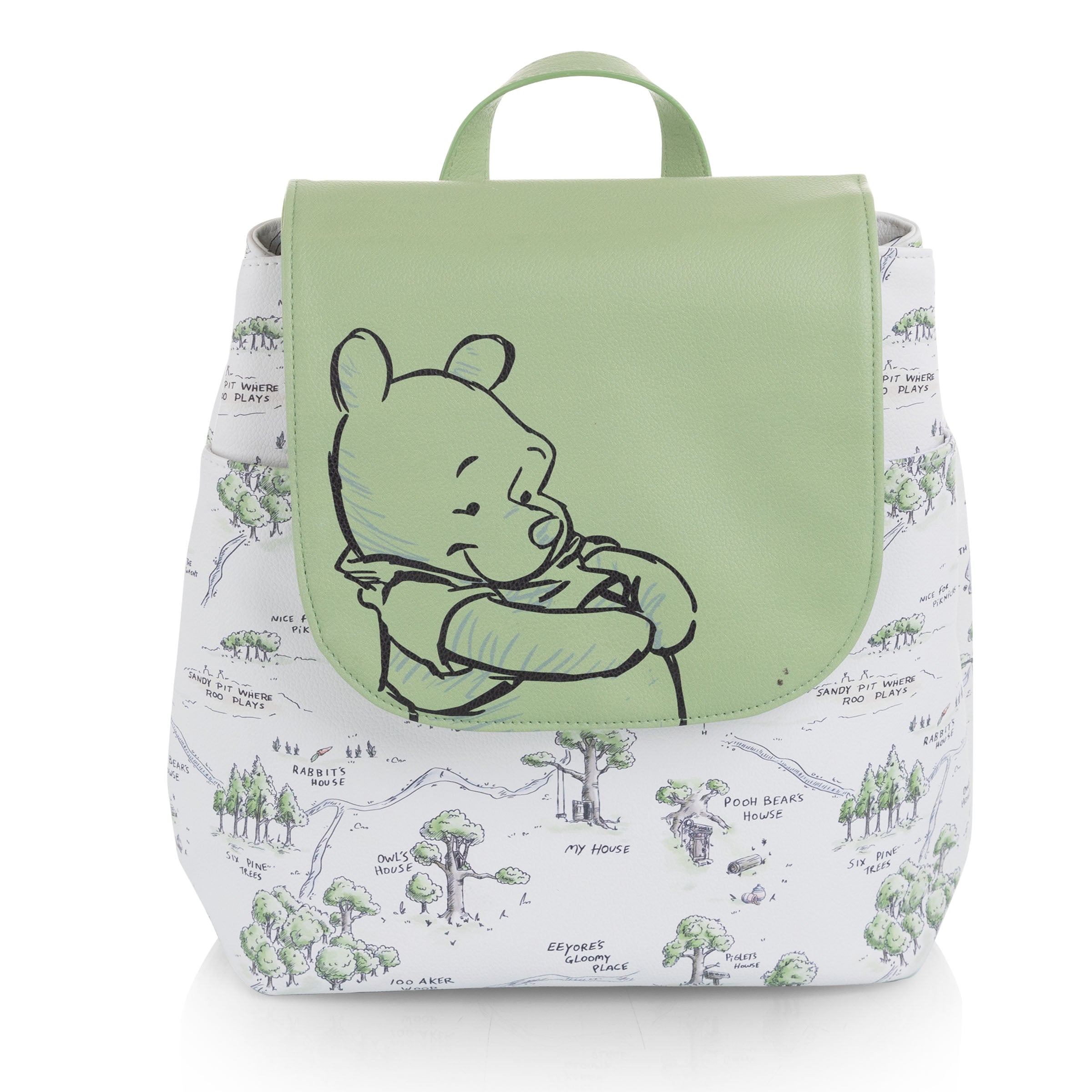 Winnie the Pooh - Downtown Mini Cooler Backpack, (White and Light Green)