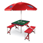 Tennessee Titans - Picnic Table Portable Folding Table with Seats and Umbrella