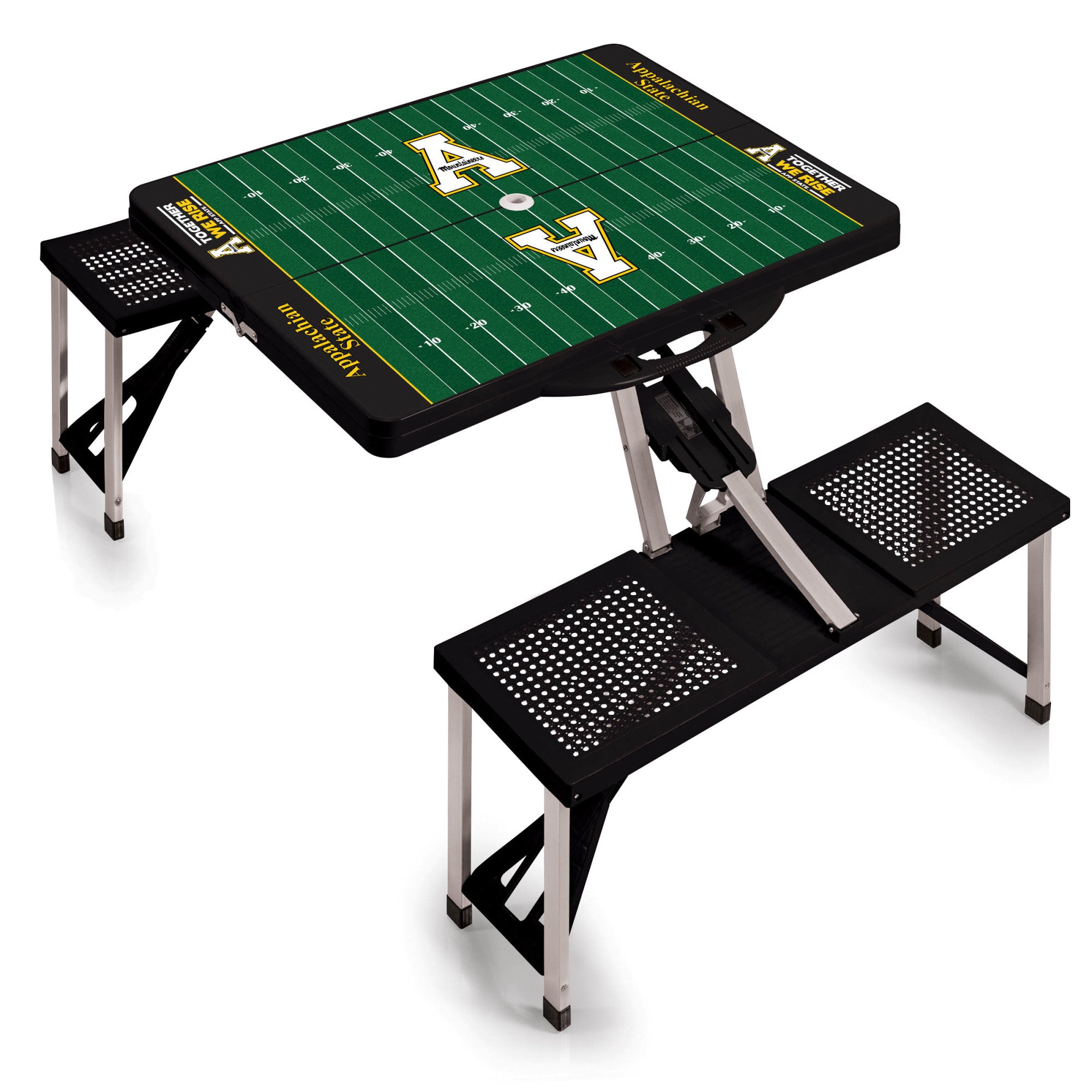 App State Mountaineers Football Field - Picnic Table Portable Folding Table with Seats