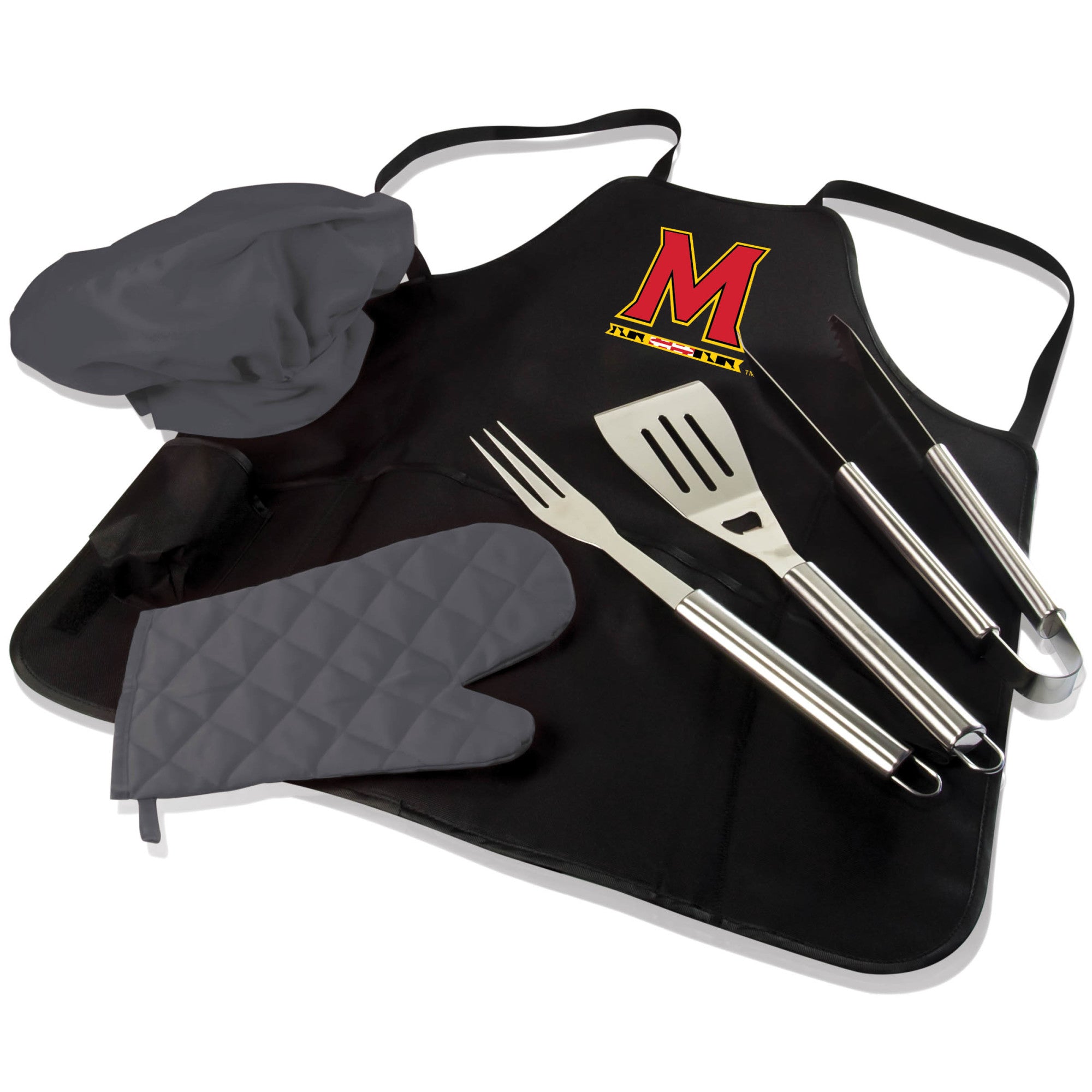 Maryland Terrapins - BBQ Apron Tote Pro Grill Set