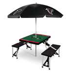 Atlanta Falcons - Picnic Table Portable Folding Table with Seats and Umbrella