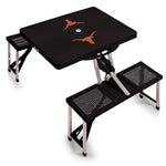 Texas Longhorns - Picnic Table Portable Folding Table with Seats