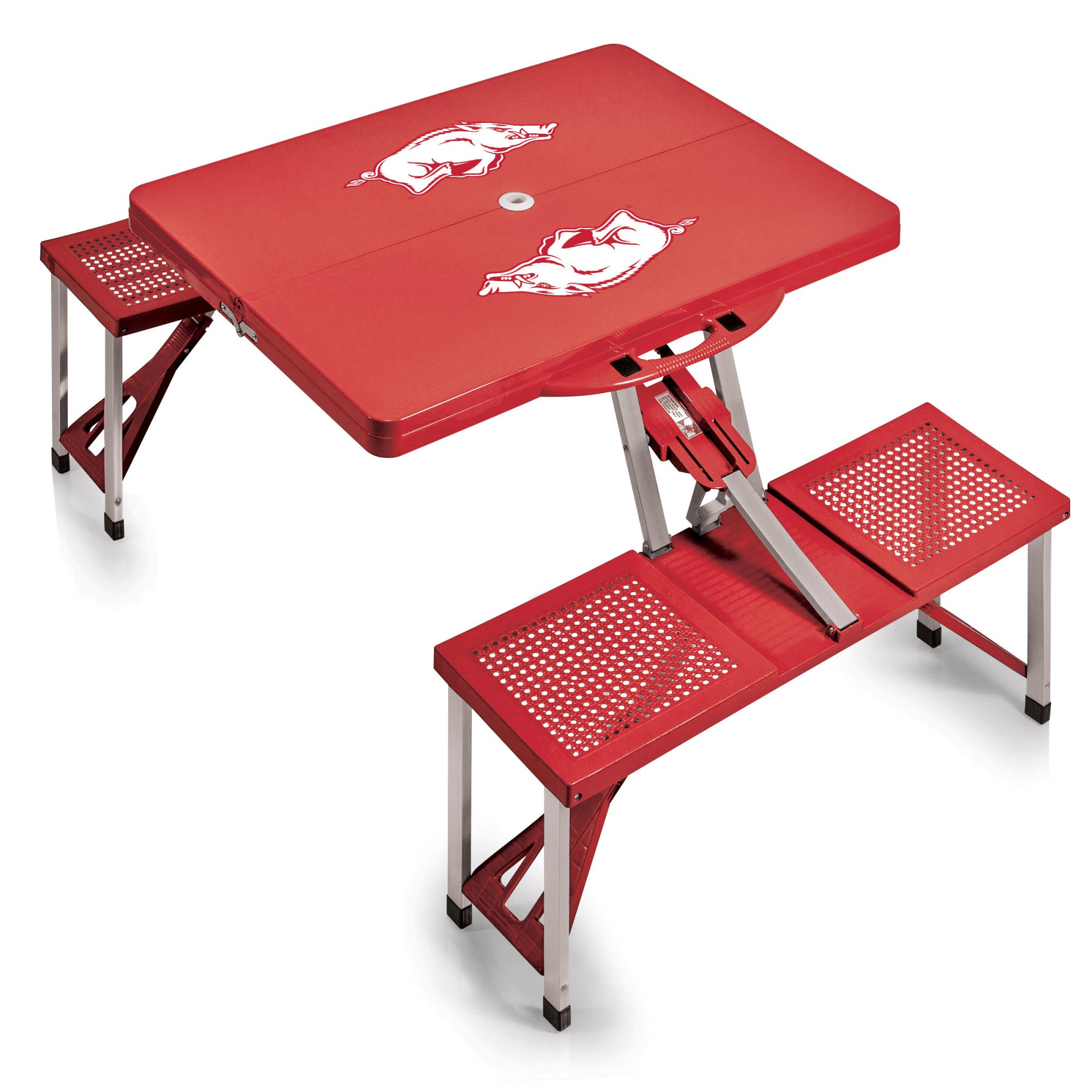 Arkansas Razorbacks - Picnic Table Portable Folding Table with Seats