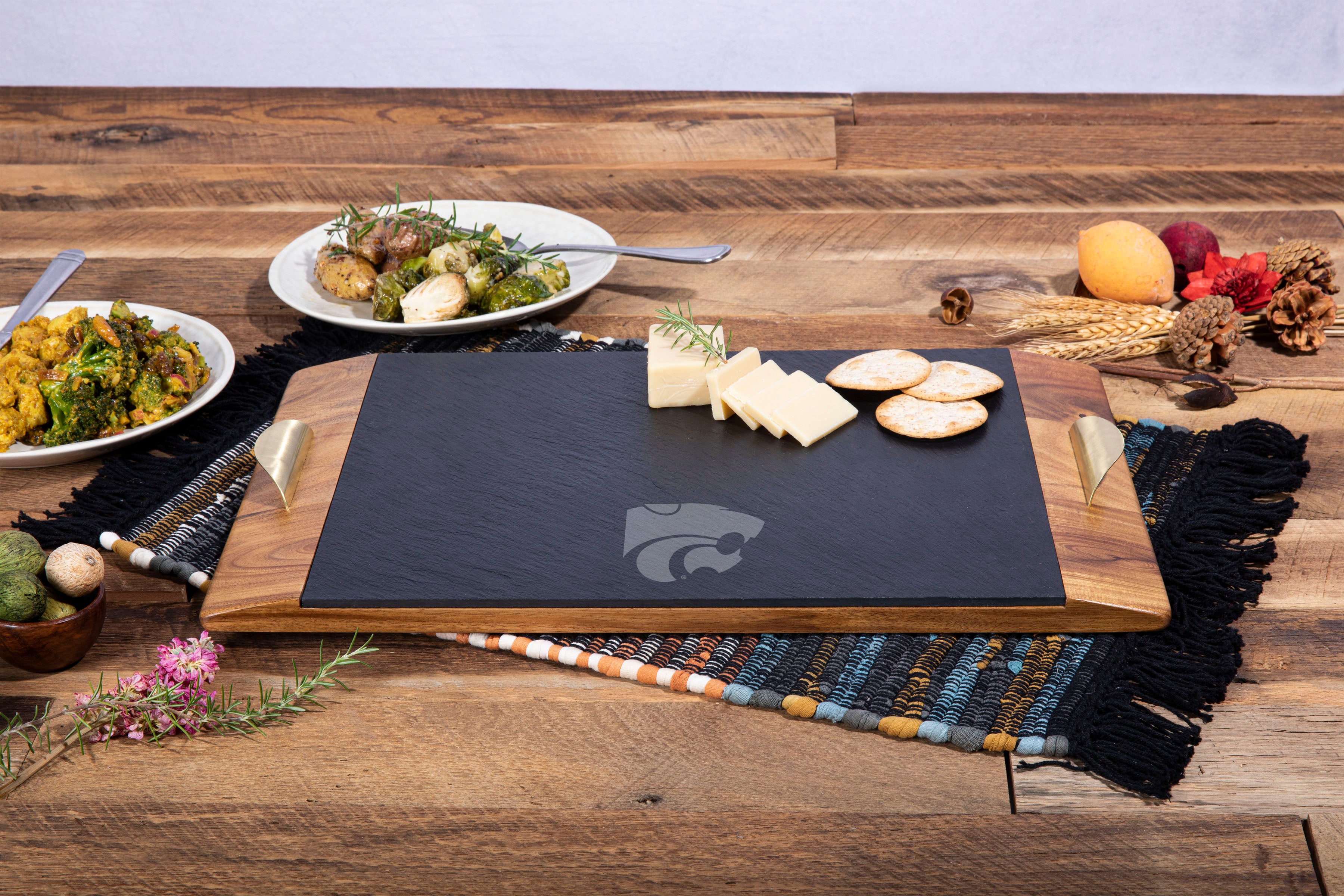 Kansas State Wildcats - Covina Acacia and Slate Serving Tray