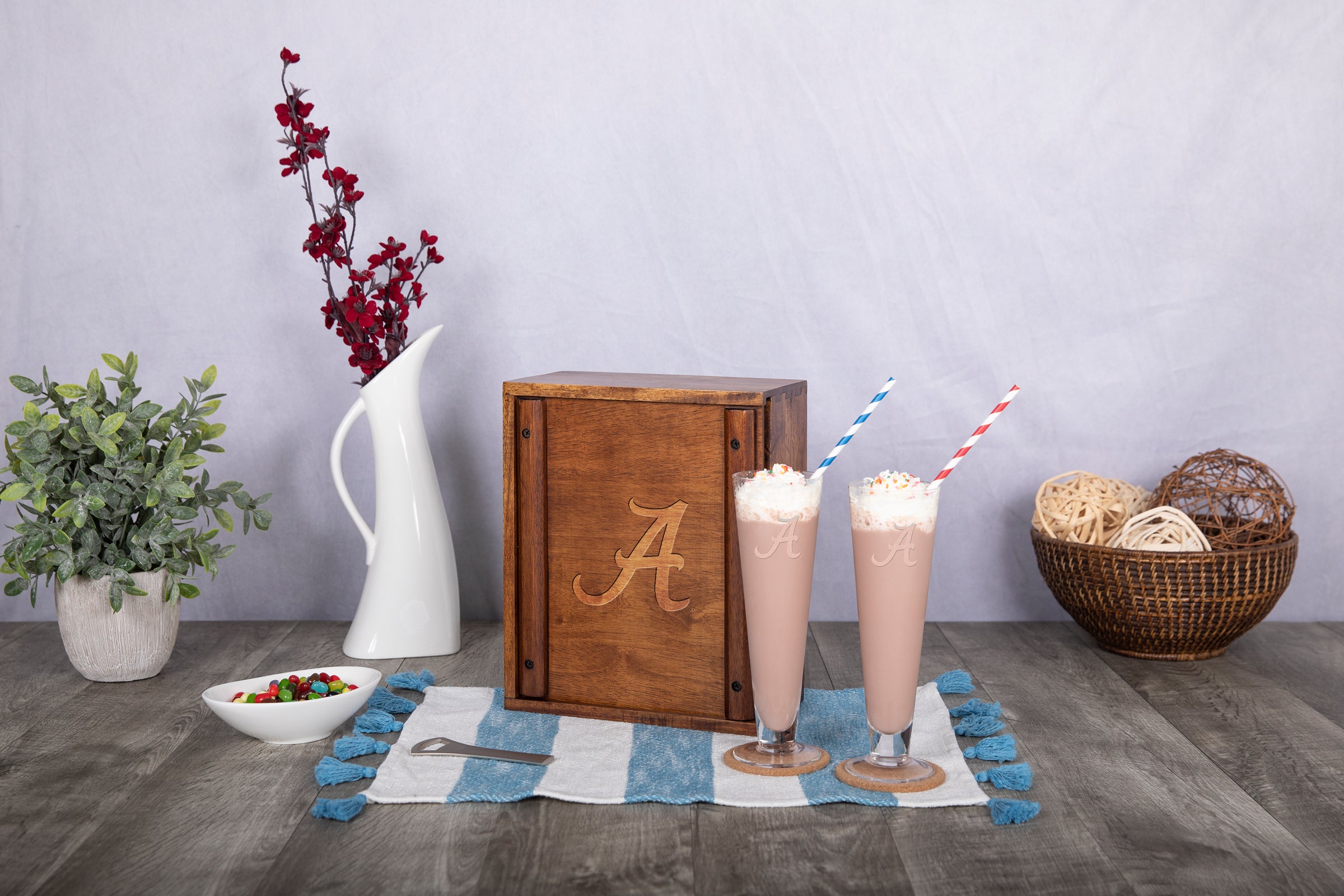 Alabama Crimson Tide - Pilsner Beer Glass Gift Set