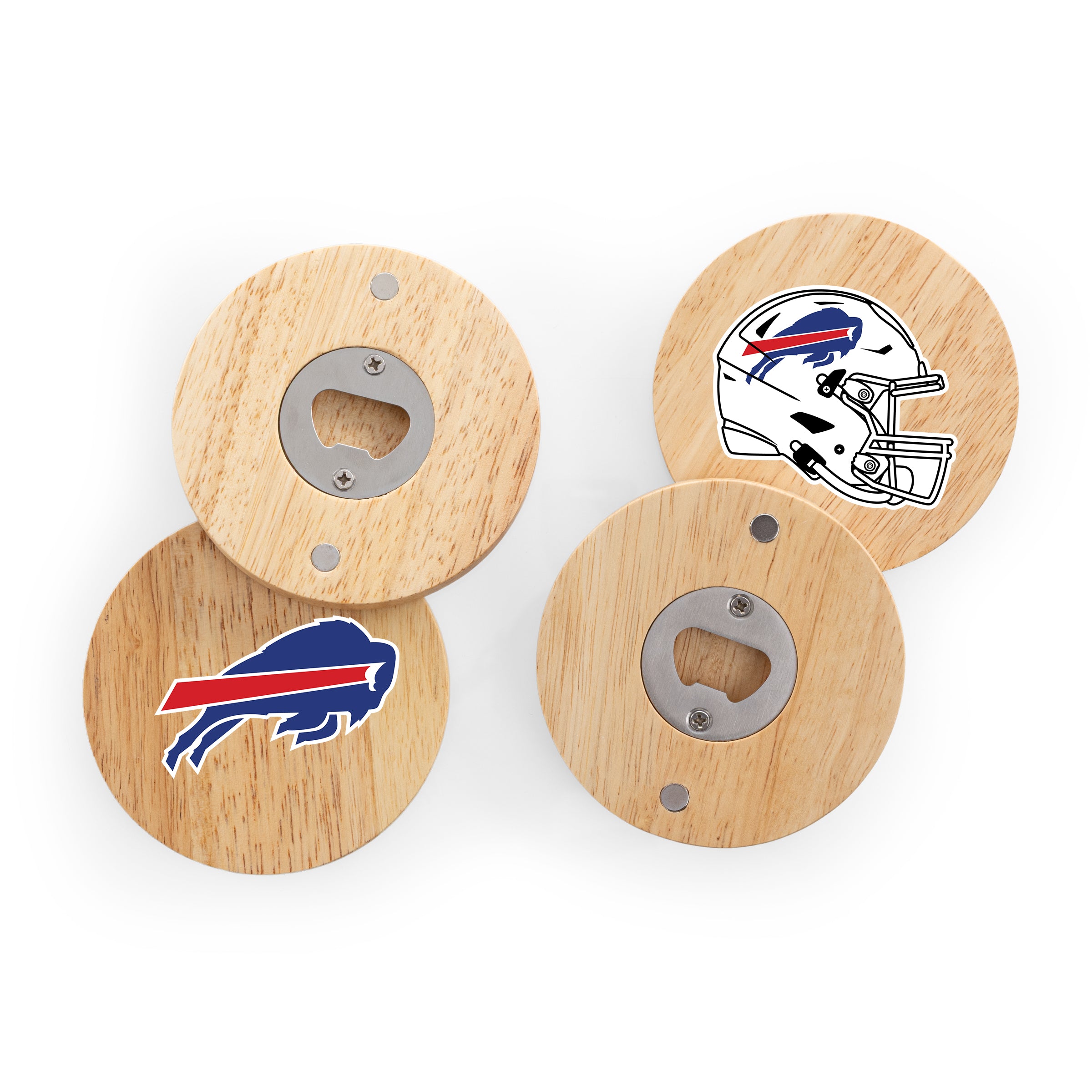 Buffalo Bills - Coasters with Bottle Openers Set of 4