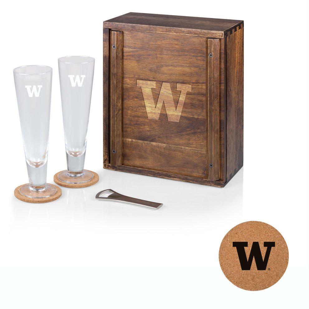 Washington Huskies - Pilsner Beer Glass Gift Set