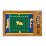 Pittsburgh Panthers Football Field - Icon Glass Top Cutting Board & Knife Set