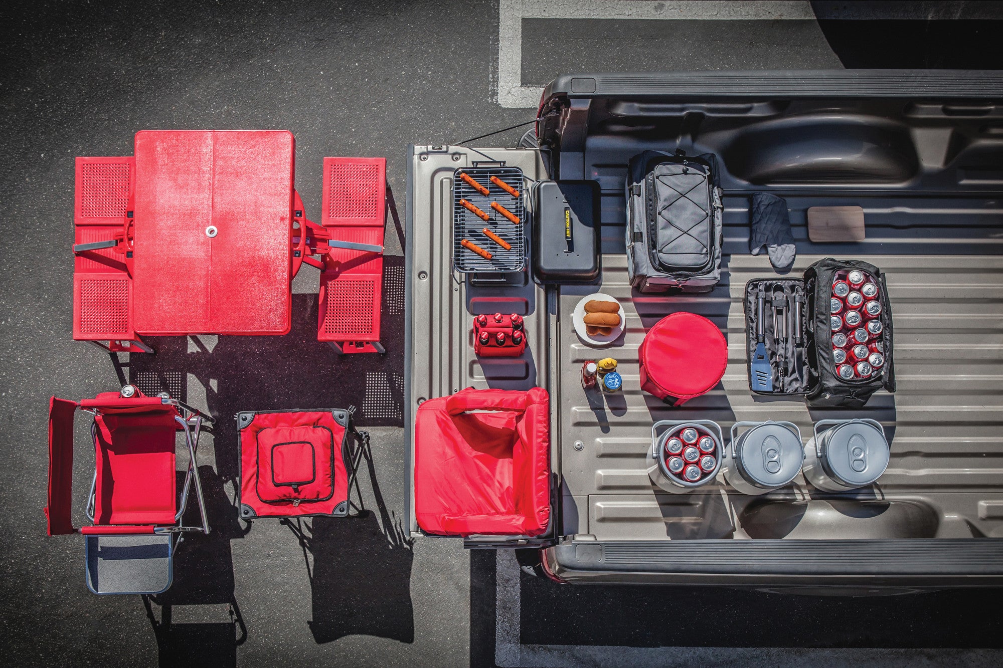 Texas Tech Red Raiders - Picnic Table Portable Folding Table with Seats