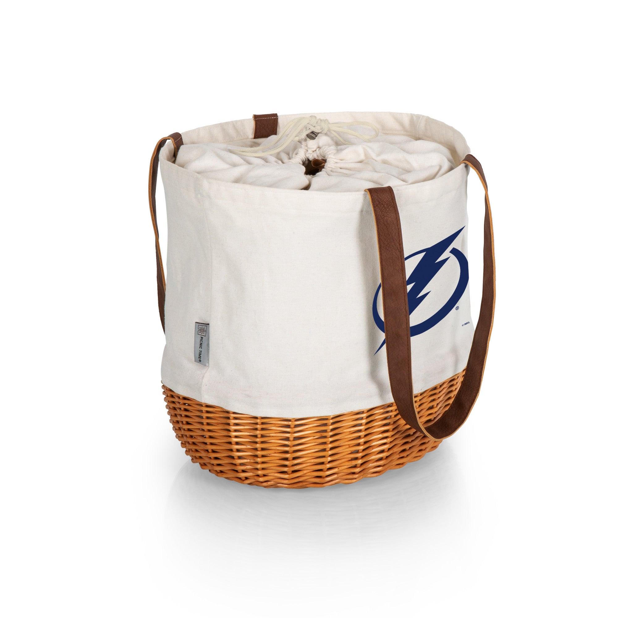 Tampa Bay Lightning - Coronado Canvas and Willow Basket Tote