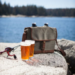 Insulated Double Growler Tote with 64 oz. Glass Growlers