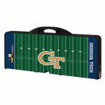 Georgia Tech Yellow Jackets Football Field - Picnic Table Portable Folding Table with Seats