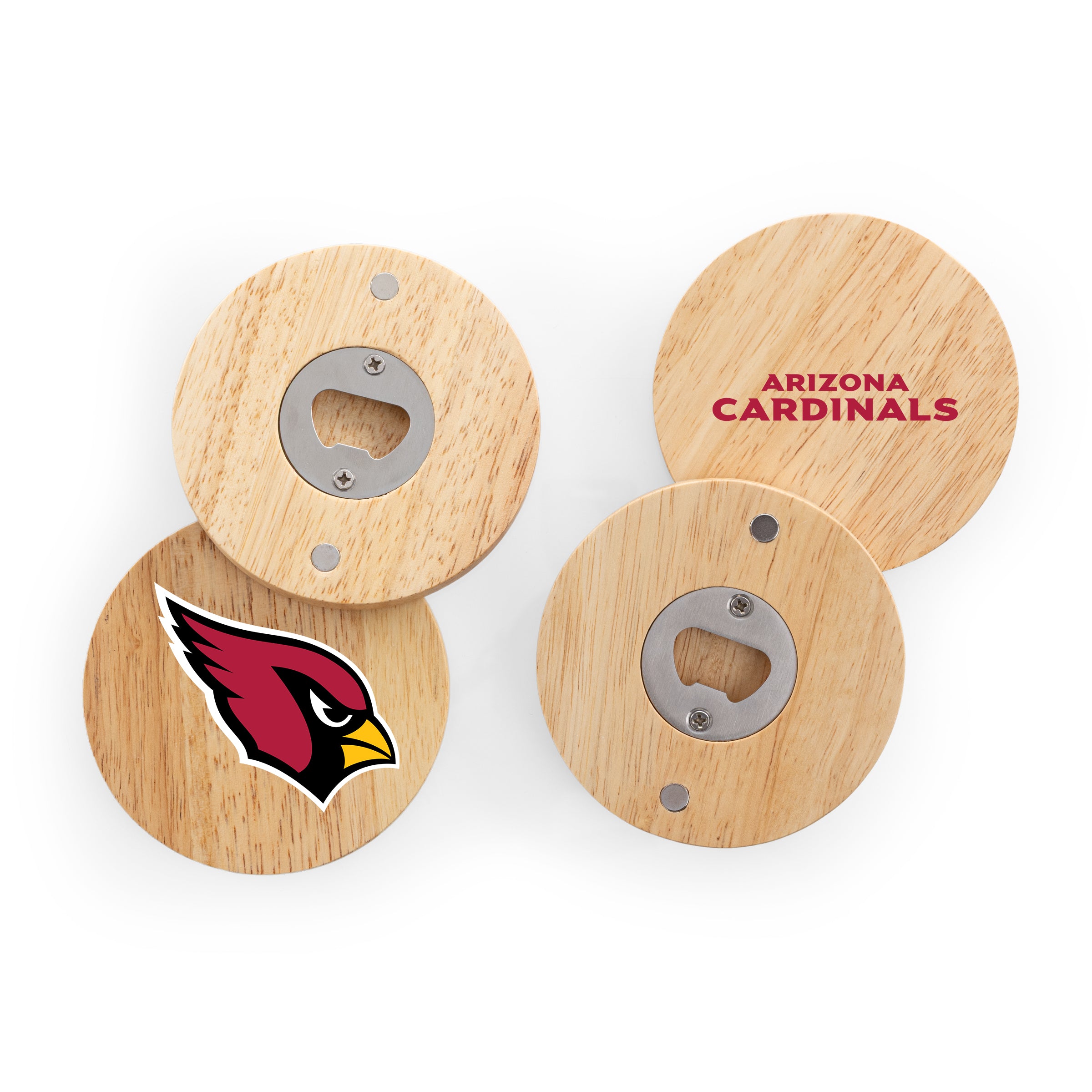 Arizona Cardinals - Coasters with Bottle Openers Set of 4