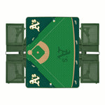 Oakland Athletics Baseball Diamond - Picnic Table Portable Folding Table with Seats