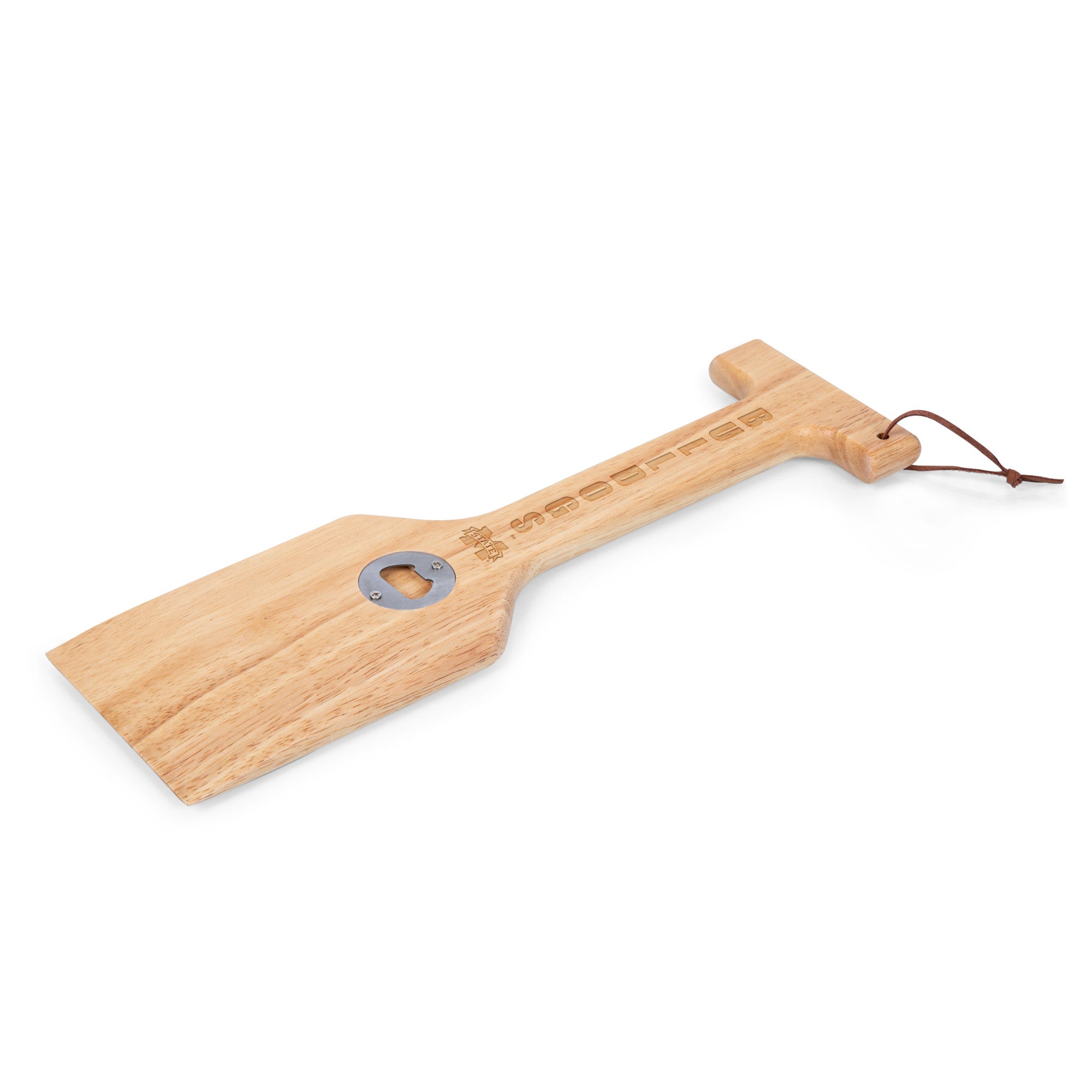Mississippi State Bulldogs - Hardwood BBQ Grill Scraper with Bottle Opener