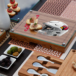 Arizona Cardinals - Concerto Glass Top Cheese Cutting Board & Tools Set