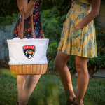 Florida Panthers - Coronado Canvas and Willow Basket Tote