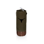 Texas Longhorns - Malbec Insulated Canvas and Willow Wine Bottle Basket