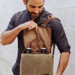 Insulated Double Growler Tote with 64 oz. Glass Growlers
