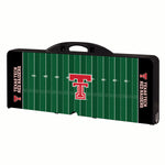 Texas Tech Red Raiders Football Field - Picnic Table Portable Folding Table with Seats