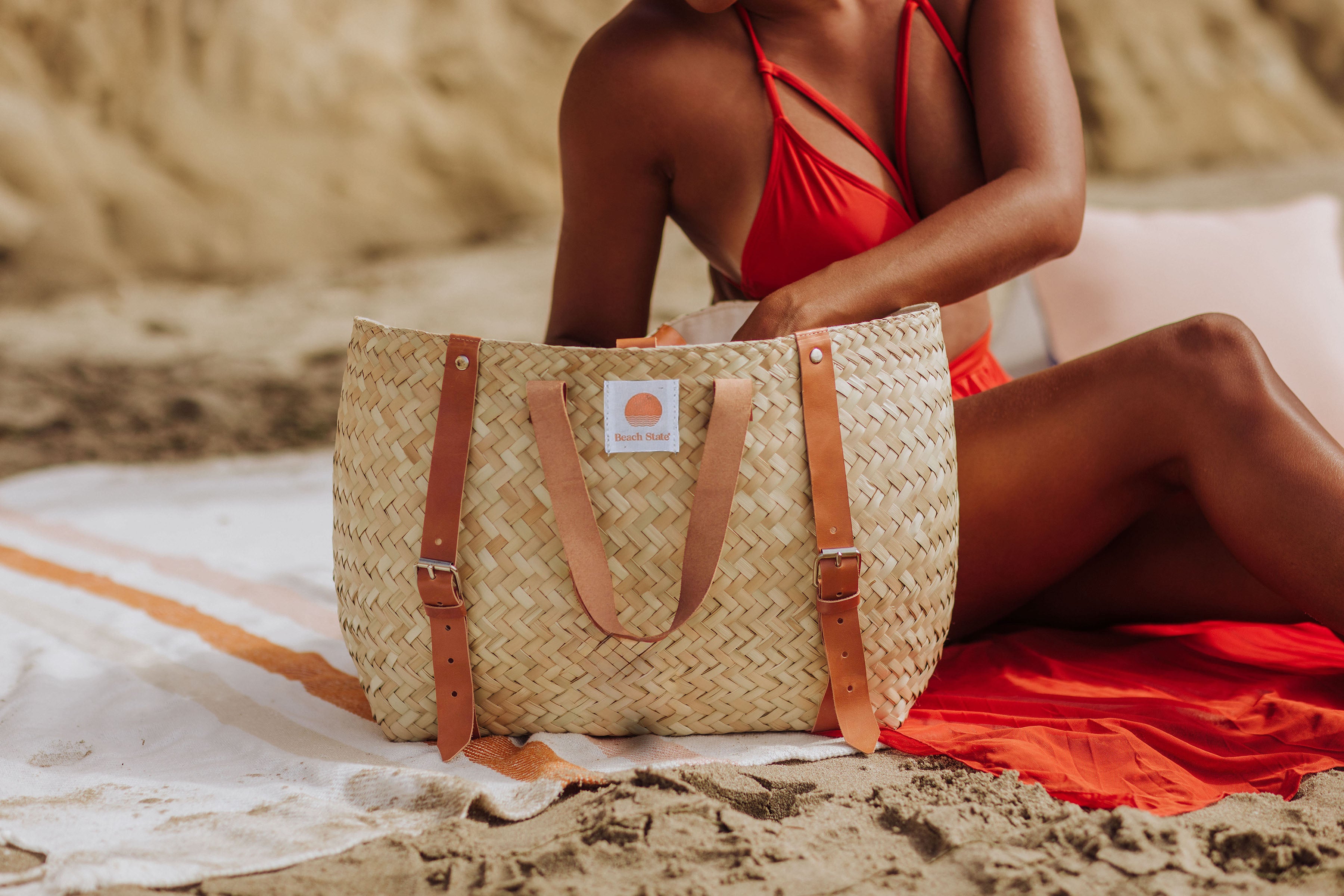 Hermosa Woven Beach Cooler Bag