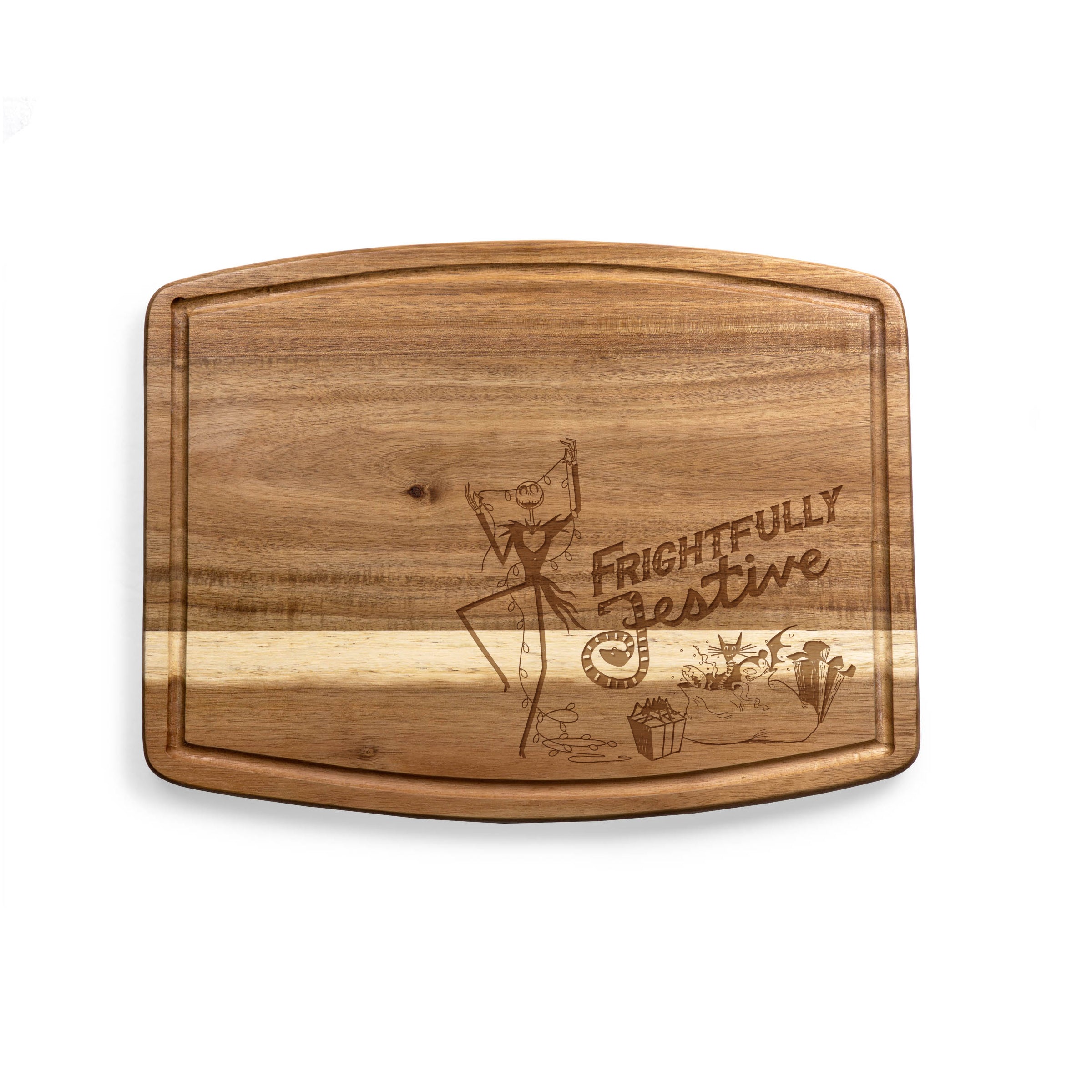 Nightmare Before Christmas Jack Festive - Ovale Acacia Cutting Board