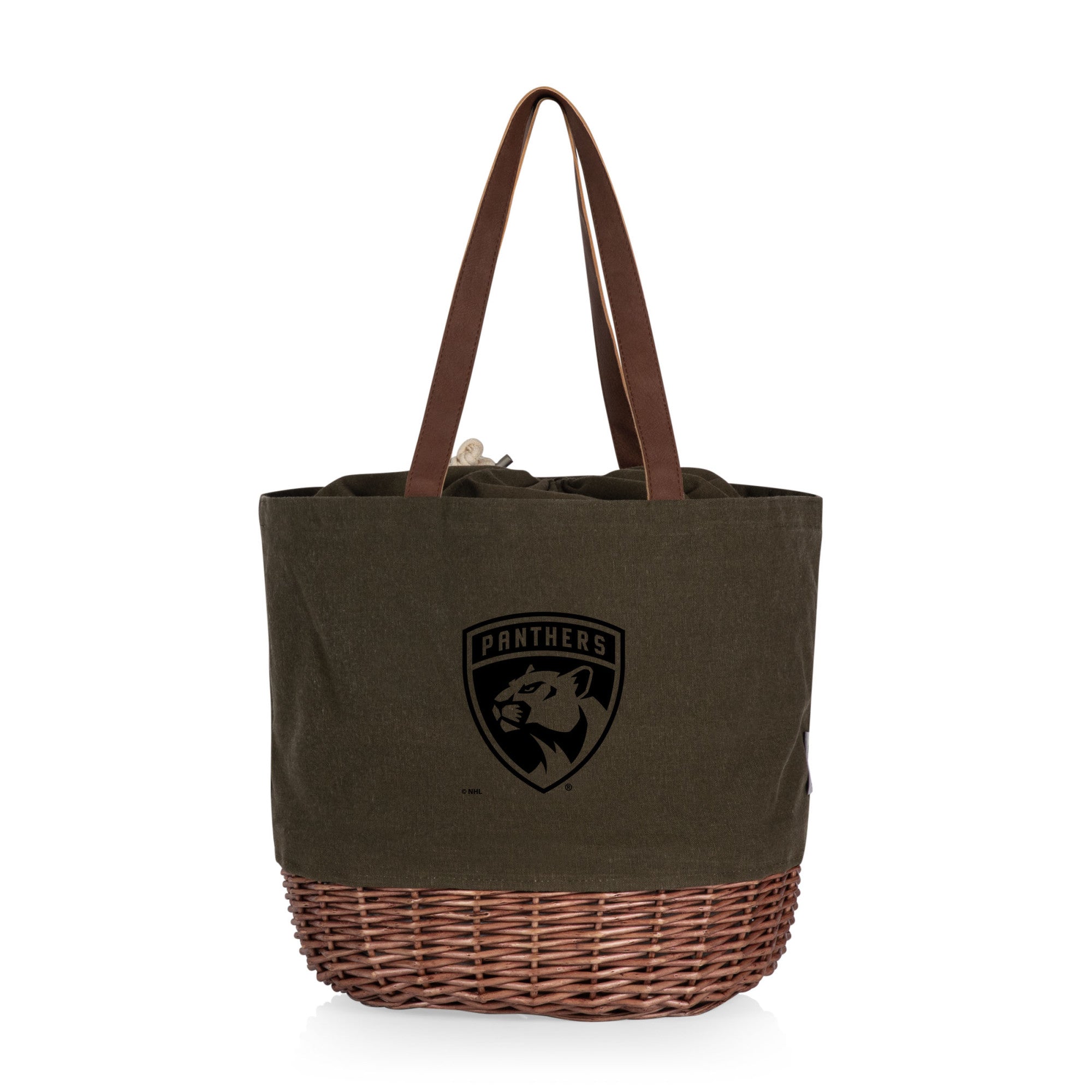 Florida Panthers - Coronado Canvas and Willow Basket Tote