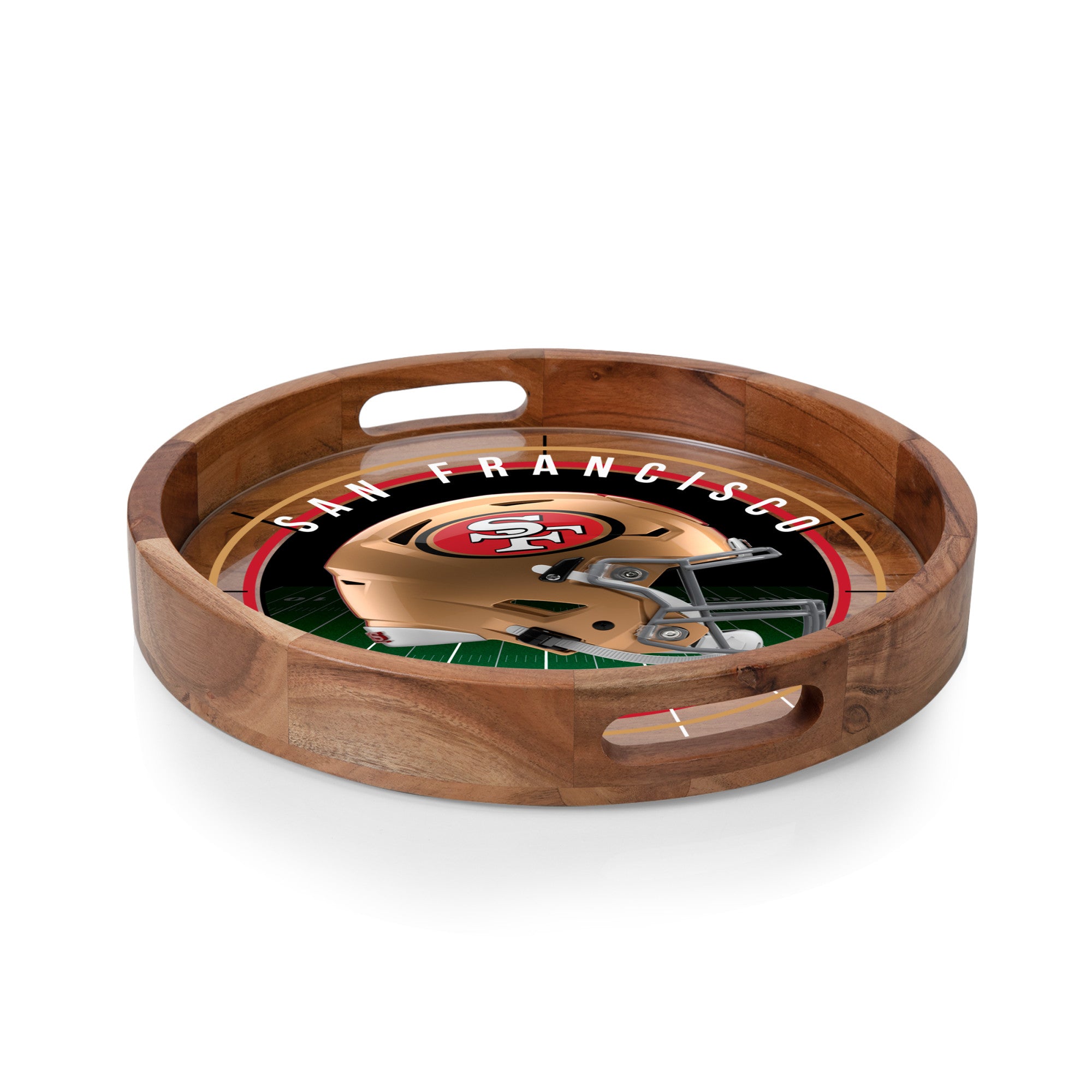 San Francisco 49ers - Barista Serving Tray with Glass Insert