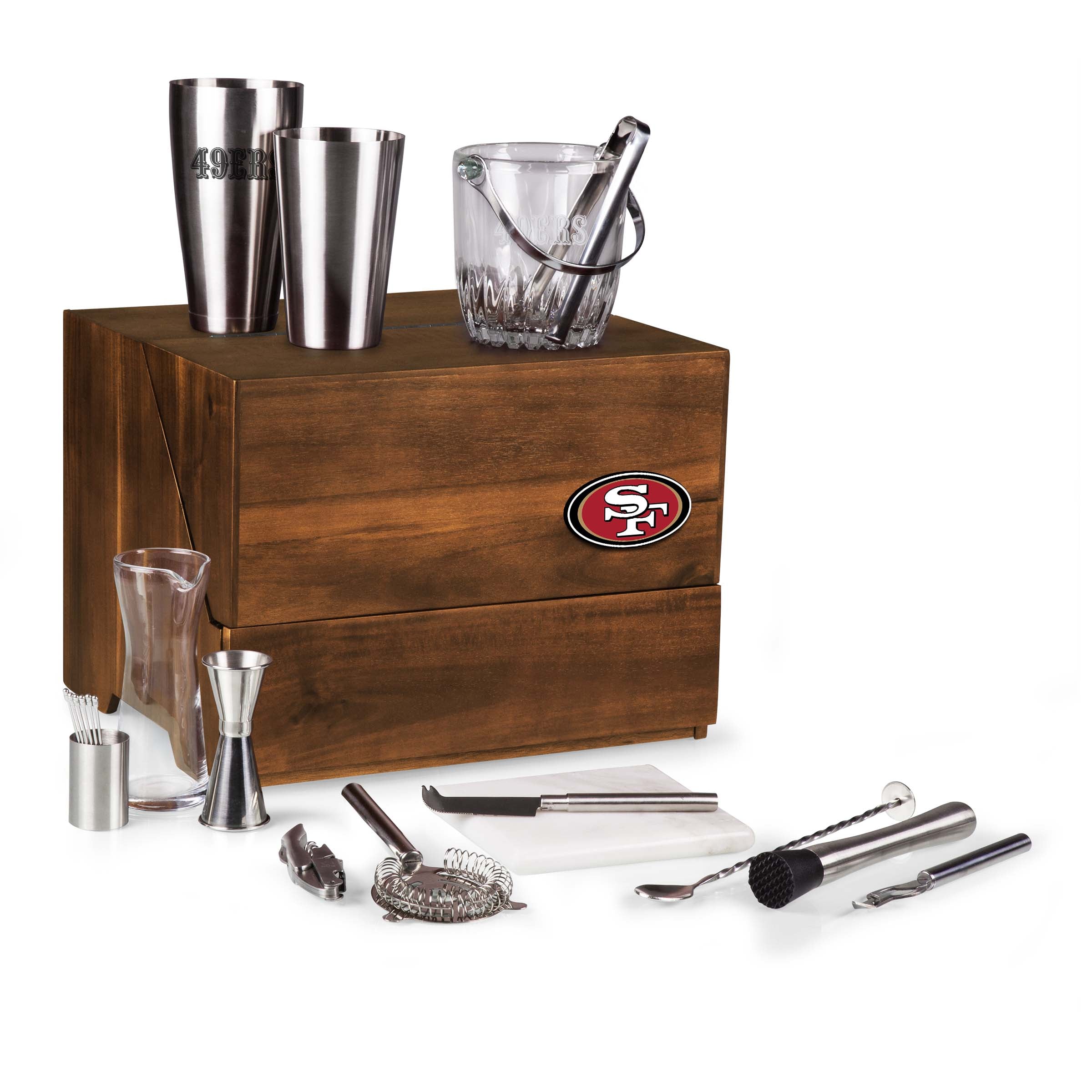 San Francisco 49ers - Madison Acacia Tabletop Bar Set