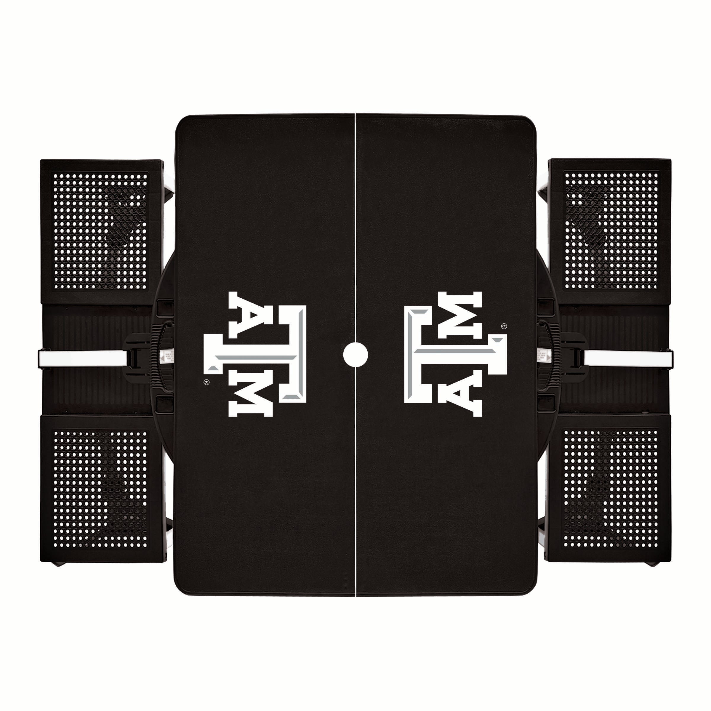 Texas A&M Aggies - Picnic Table Portable Folding Table with Seats