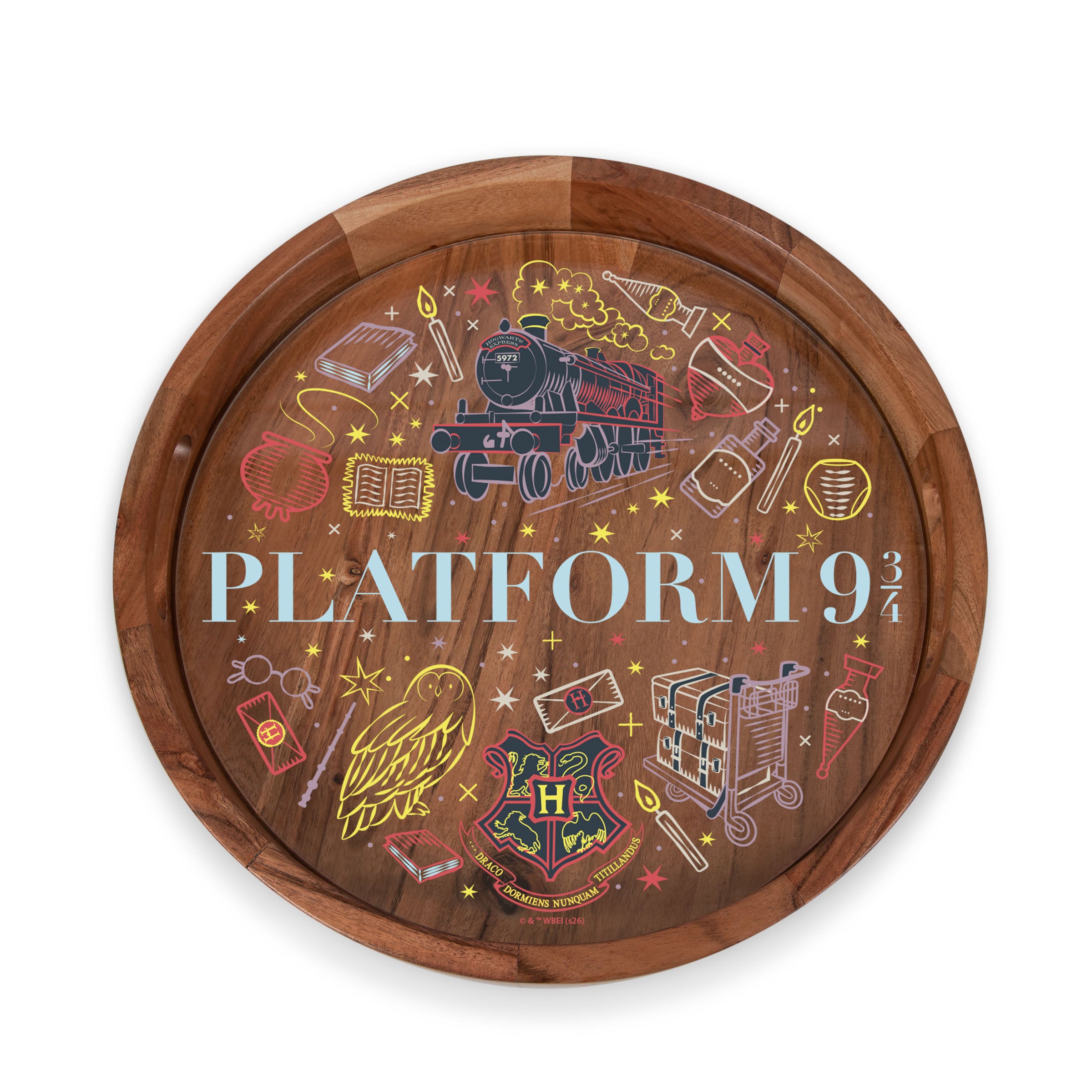 Harry Potter Platform 9 3/4 - Barista Serving Tray with Glass Insert