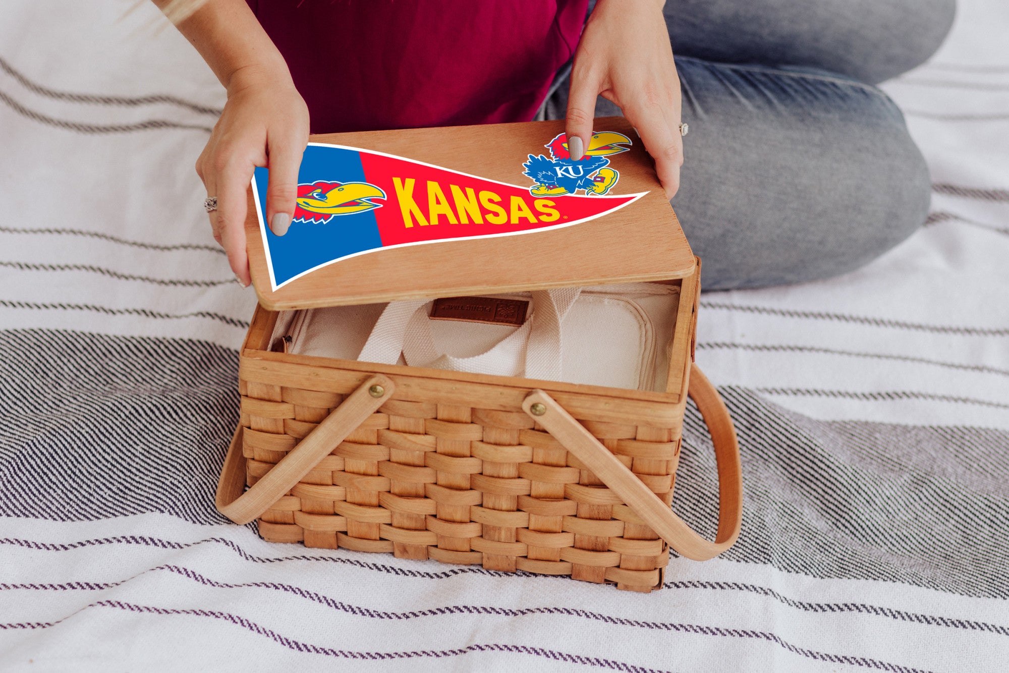 Kansas Jayhawks - Poppy Personal Picnic Basket