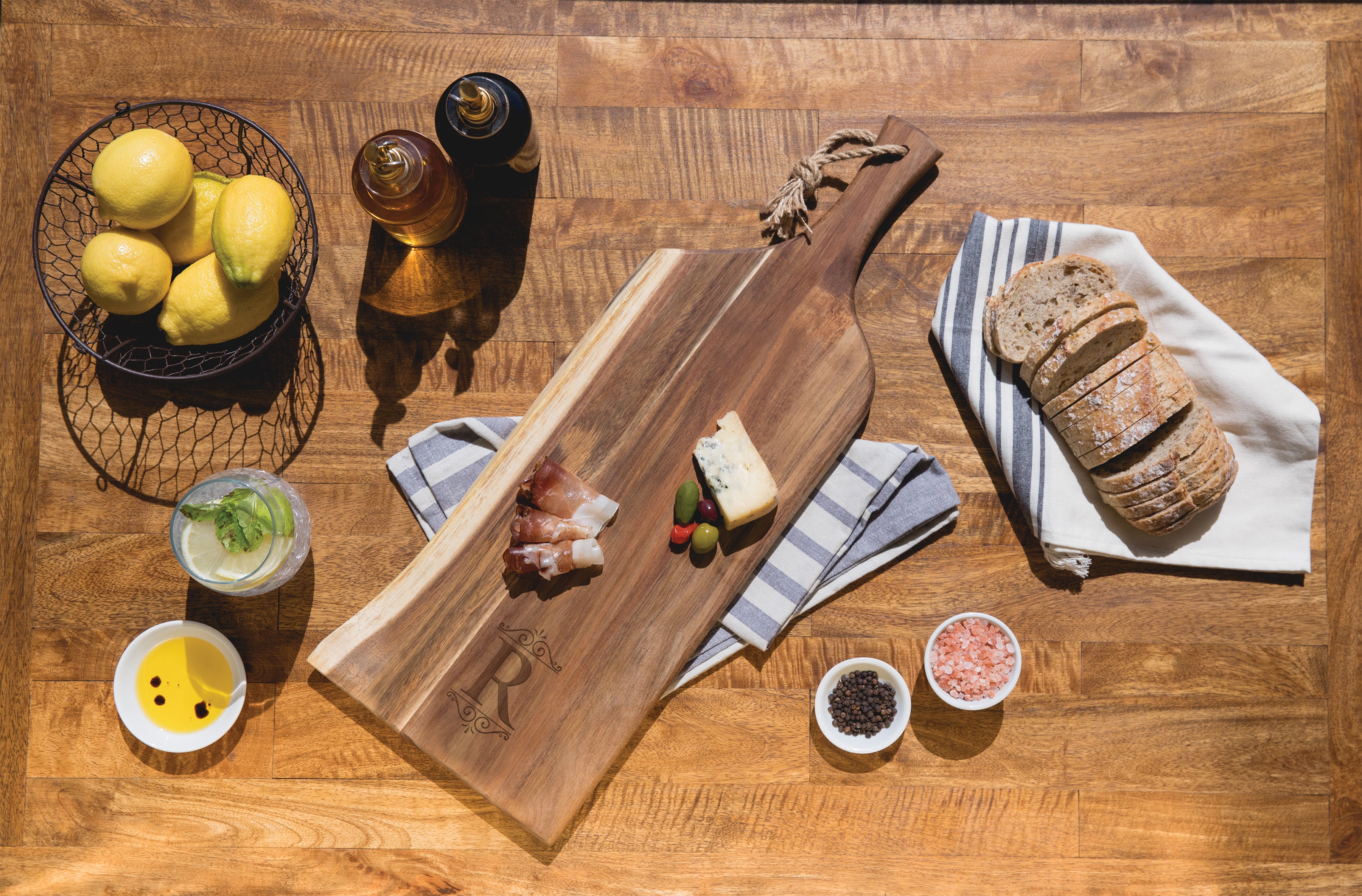 Monogram - Artisan 24" Acacia Charcuterie Board