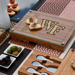Wake Forest Demon Deacons - Concerto Glass Top Cheese Cutting Board & Tools Set
