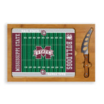 Mississippi State Bulldogs - Icon Glass Top Cutting Board & Knife Set