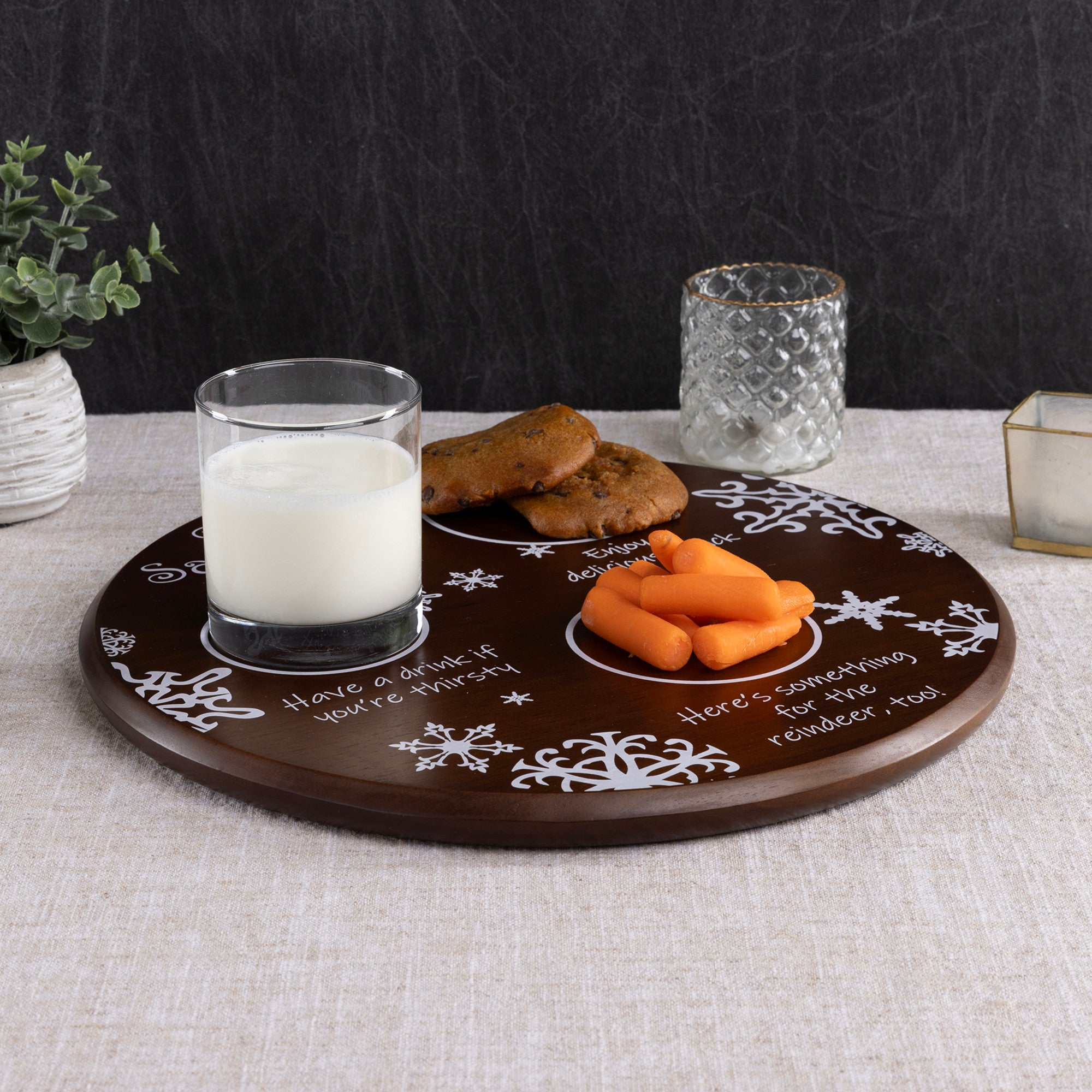 Dear Santa Round Tray