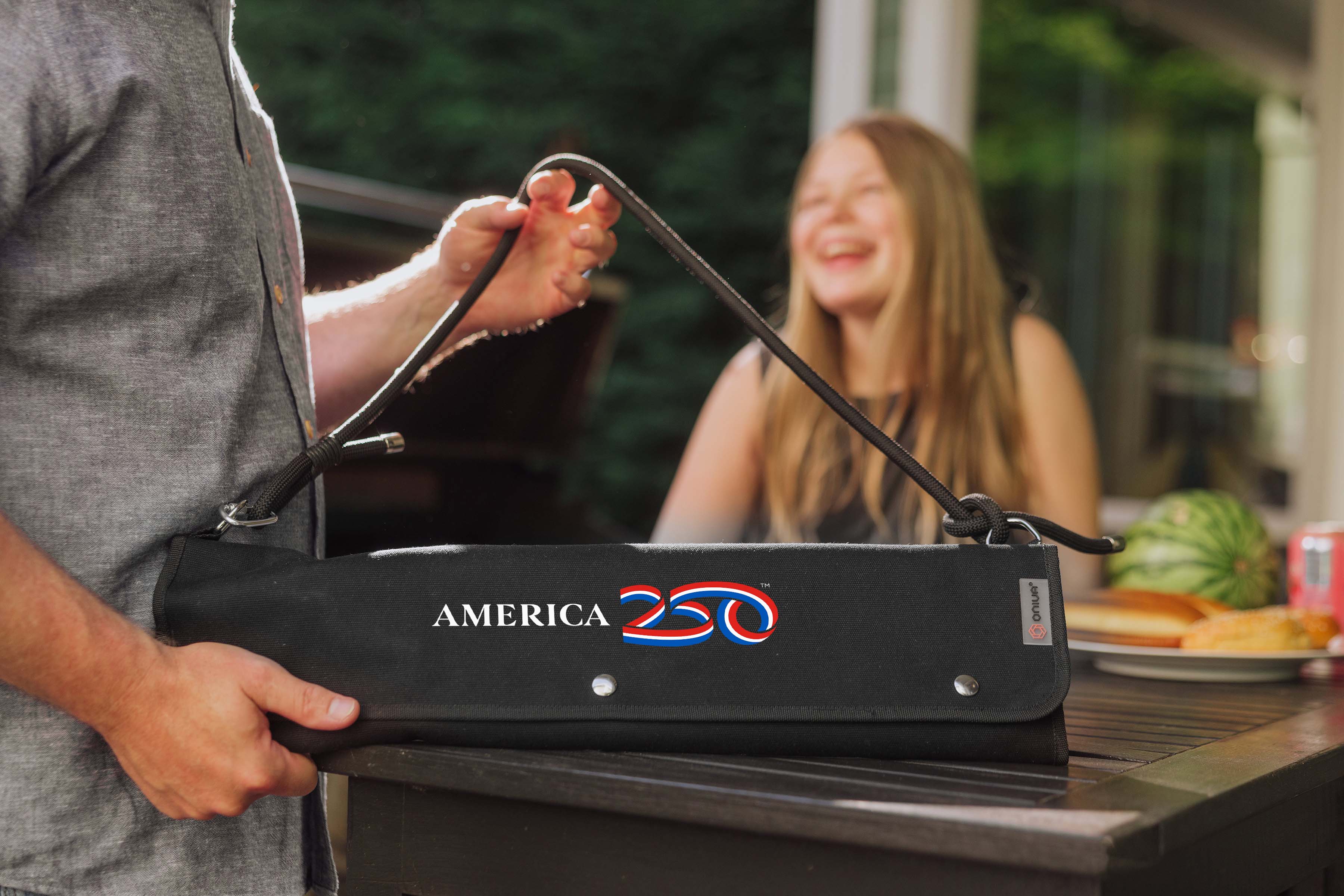 America250 America 250 - BBQ Roll Up 3 Piece Set